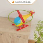 Papercraft hélicoptère en origami 3D