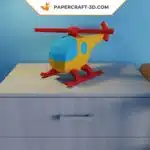 Papercraft elicottero in origami 3D