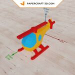 Papercraft hélicoptère en origami 3D