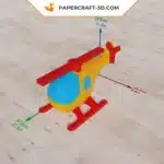 Papercraft elicottero in origami 3D