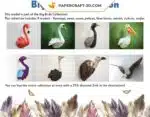 Papercraft d'héron bleu en origami 3D