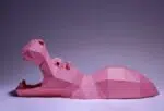 Papercraft Hippopotame origami en papier 3D à télécharger