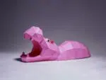 Papercraft Hippopotame origami en papier 3D à télécharger