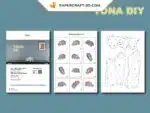 Papercraft Hippopotame origami papier 3D, weergave 8