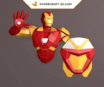 Papercraft of Iron Man in 3D origami