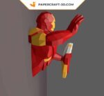 Papercraft of Iron Man in 3D origami