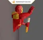 Papercraft IronMan en origami papier 3D : modèle DIY, weergave 3