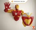 Papercraft IronMan en origami papier 3D : modèle DIY, weergave 7