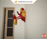 Papercraft of Iron Man in 3D origami