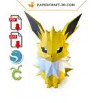 Papercraft von Voltali als 3D-Origami, Ansicht 2