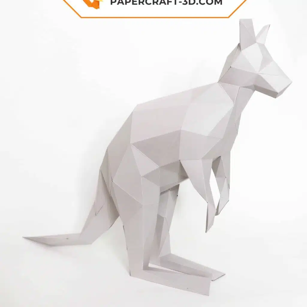Papercraft Känguru als 3D-Origami