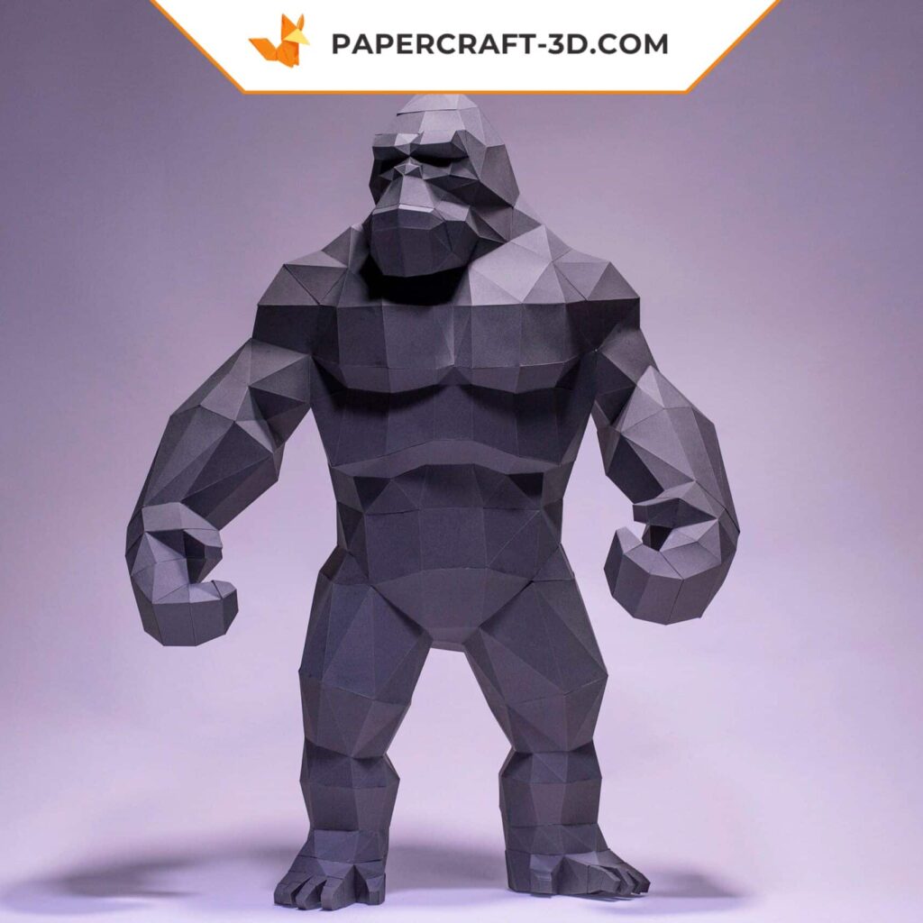 Papercraft of King Kong in 3D origami