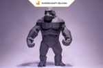 Papercraft of King Kong in 3D origami