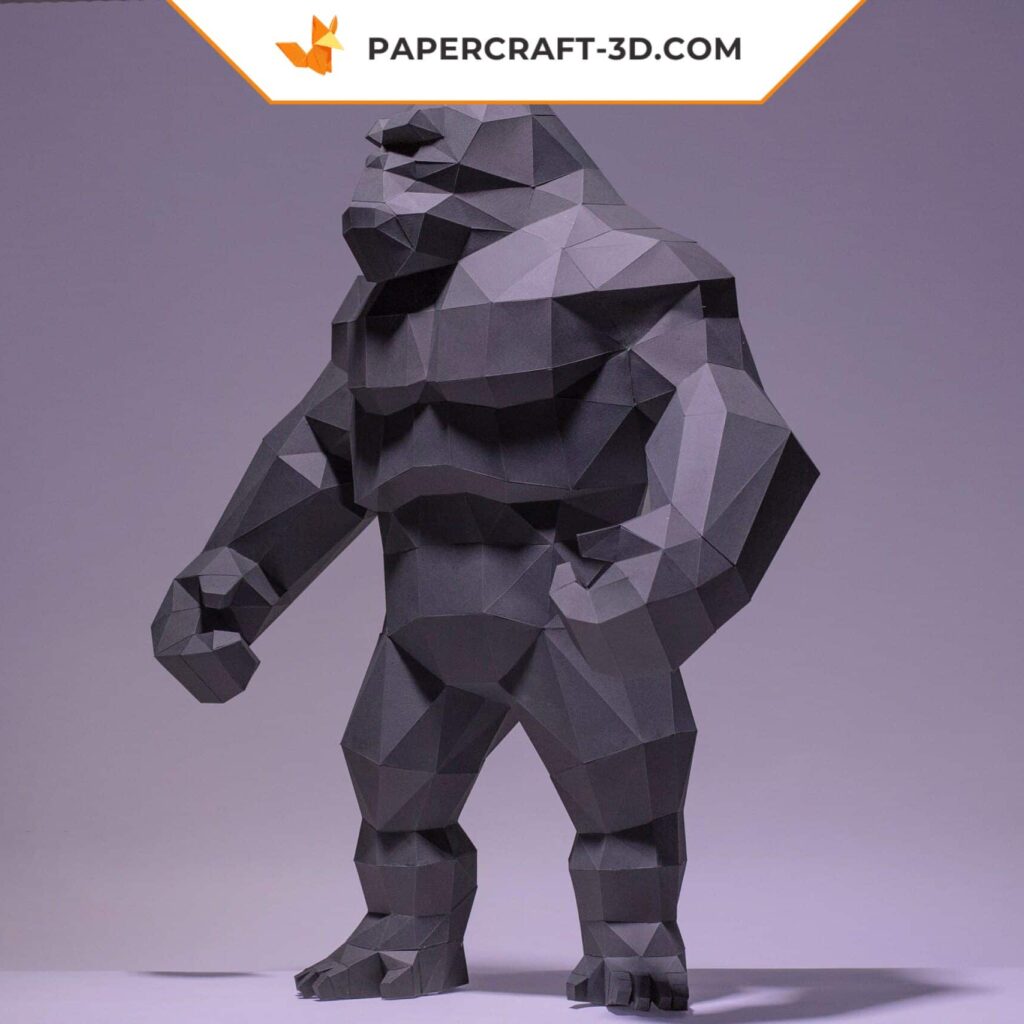 Papercraft of King Kong in 3D origami Papercraft of King Kong in 3D origami