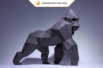 Papercraft di King Kong a quattro zampe in origami 3D