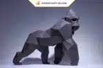 Papercraft King Kong origami papier 3D à télécharger en PDF, weergave 3