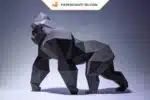 Papercraft King Kong origami papier 3D à télécharger en PDF, weergave 4