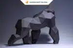 Papercraft King Kong origami papier 3D à télécharger en PDF, weergave 5