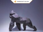 Papercraft di King Kong a quattro zampe in origami 3D