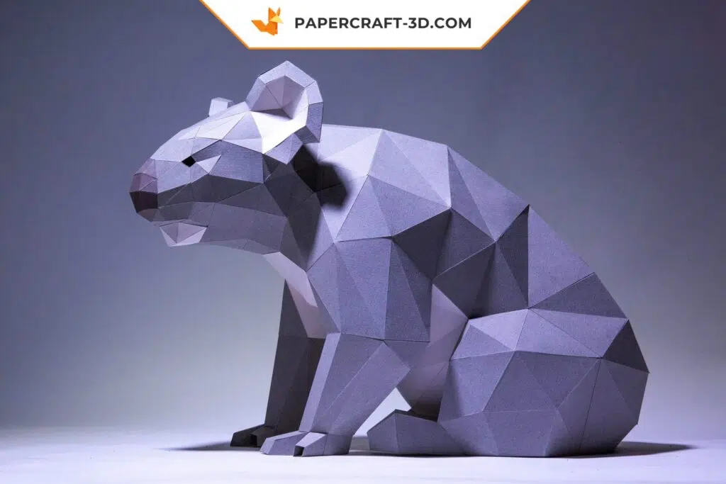 3D Origami Koala Papercraft