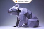 Papercraft de koala en origami 3D