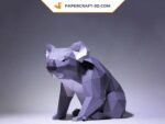 Papercraft de koala en origami 3D