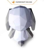 Papercraft coelhinho da Páscoa pelúcia em origami 3D