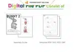 Papercraft Lapin Debout en Origami Papier 3D DIY, weergave 5