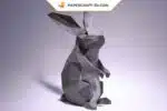 Papercraft Lapin Debout en Origami Papier 3D DIY