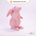 Papercraft Kaninchen in 3D Origami