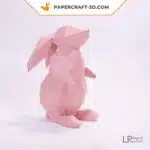 Papercraft di coniglio in origami 3D