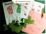 Papercraft Kaninchen in 3D Origami