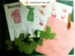 Papercraft di coniglio in origami 3D