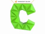 Papercraft de lettre C en origami