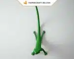 Papercraft lézard en origami papier 3D, weergave 2
