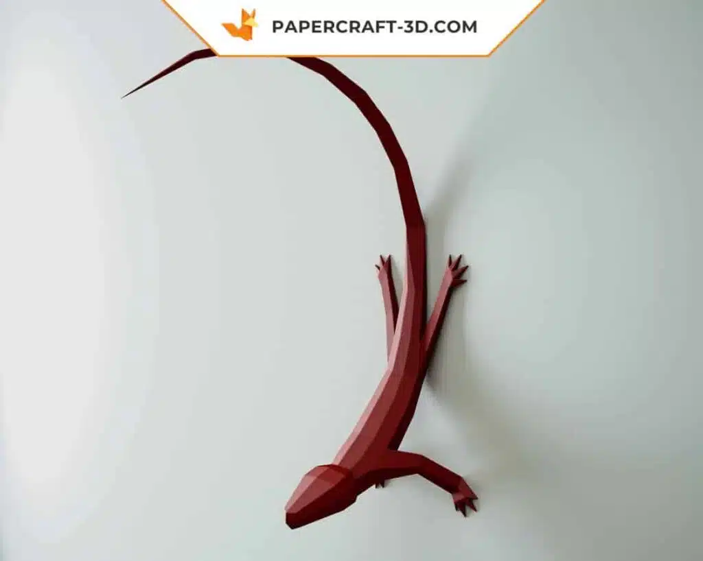 Papercraft de lézard en origami