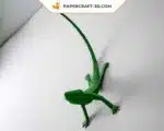 Papercraft lézard en origami papier 3D, weergave 5