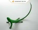 Papercraft lézard en origami papier 3D, weergave 6