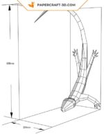 Papercraft lucertola in origami