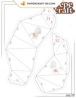 Papercraft unicorn in 3D origami