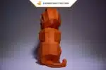 Papercraft lion origami papier 3D en téléchargement PDF DIY, weergave 4