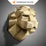 Papercraft lion sculpture en papier 3D à imprimer