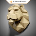 Papercraft de lion en origami 3D