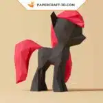 Little Pony papercraft in 3D origami