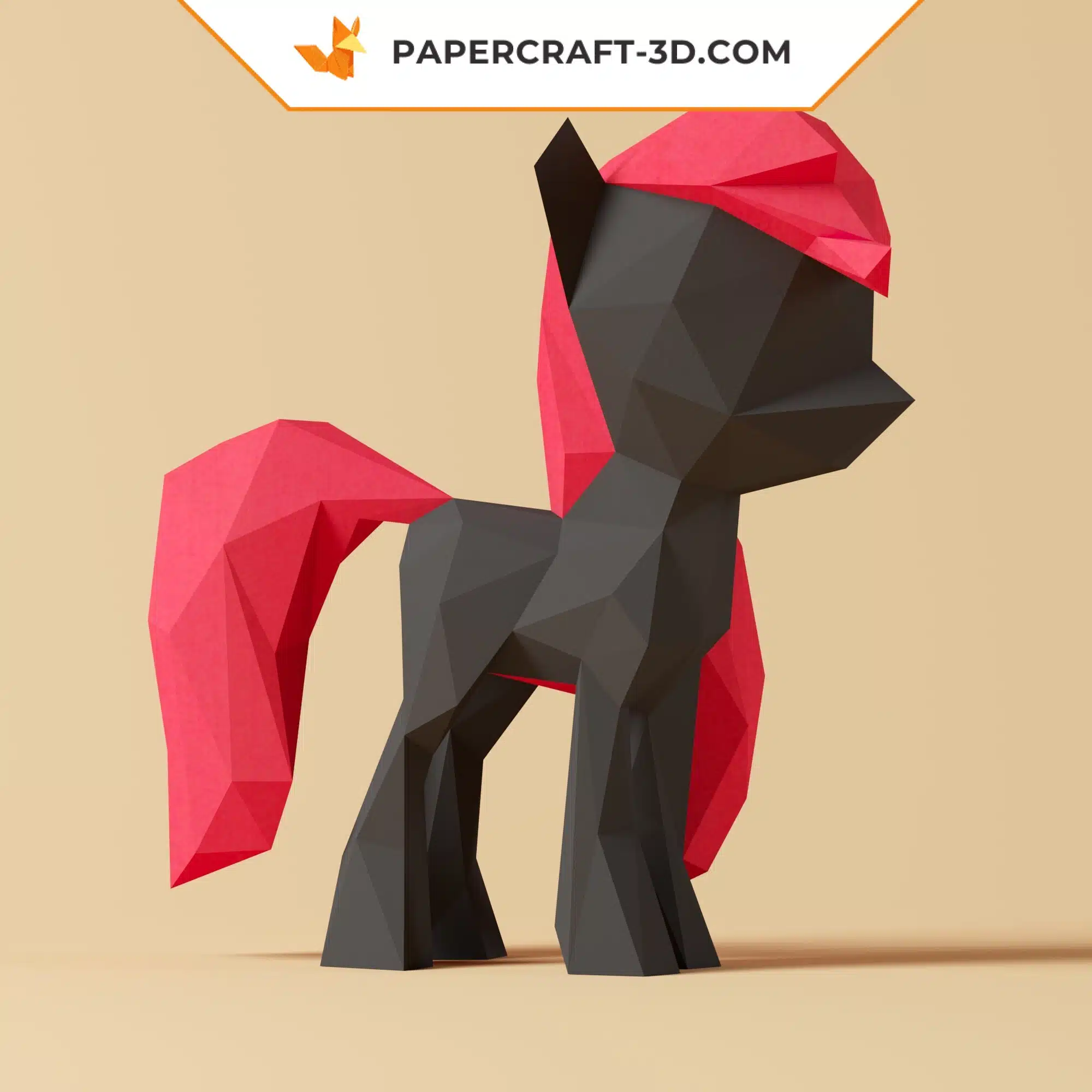 Papercraft de Little Pony en origami 3D