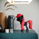 Papercraft of My Little Pony in 3D origami