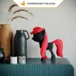 Little Pony papercraft in 3D origami