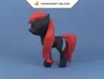 Papercraft of My Little Pony in 3D origami