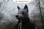 Papercraft loup masque origami papier 3D DIY pour carnaval, Halloween et masquerade