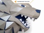 Papercraft Stark wolf from Game of Thrones in 3D origami